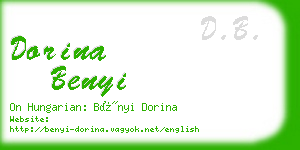 dorina benyi business card